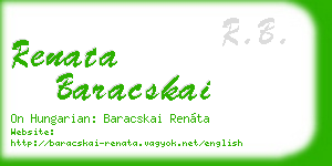 renata baracskai business card